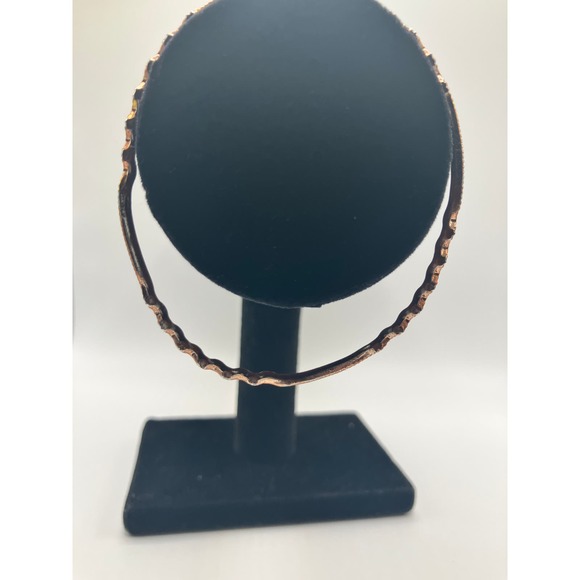 Brass Irregular Wave Pattern 2.75 Inch Long Bangle Bracelet! - Picture 6 of 13